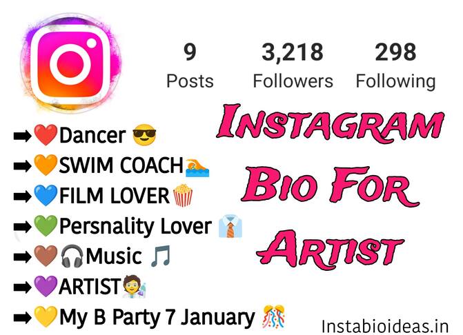 110+ Best Instagram Bio For Artist | Artist Bio For Instagram ...